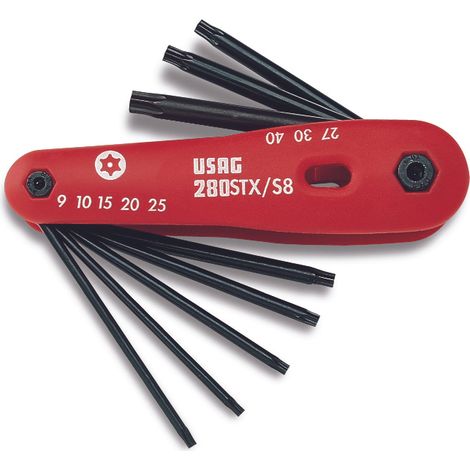 Usag U02800195 Serie 8 Chiavi Maschio Per Viti Con Impronta Torx (1/2)