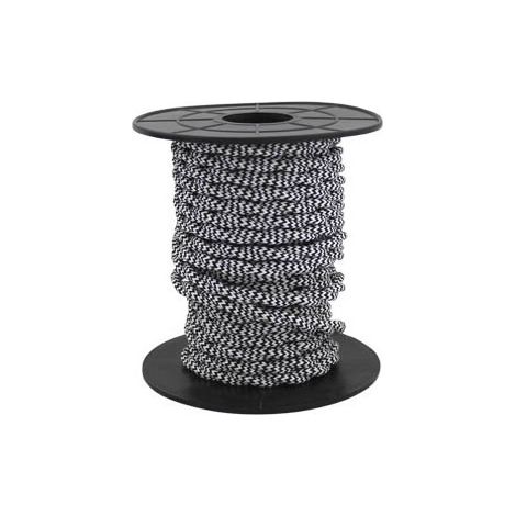 Câble électrique textile 10 mètres 2x0.75mm tressé Noir / Blanc GSC 3902986