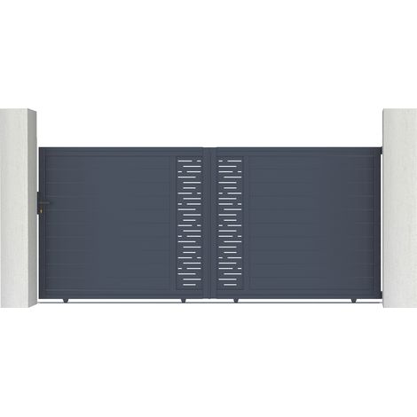 Portail aluminium coulissant ARLBERG 400x180cm (1/4)