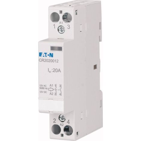 Eaton CR2002012 Contattore d'installazione Tensione nom.: 12 V DC/AC Corrente di commut. max.: 20 A 2 NC 1 pz. (1/3)