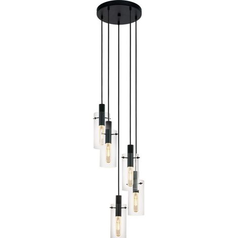 Eglo Montefino suspensión negra diámetro 35 cm altura 150 cm (1/2)