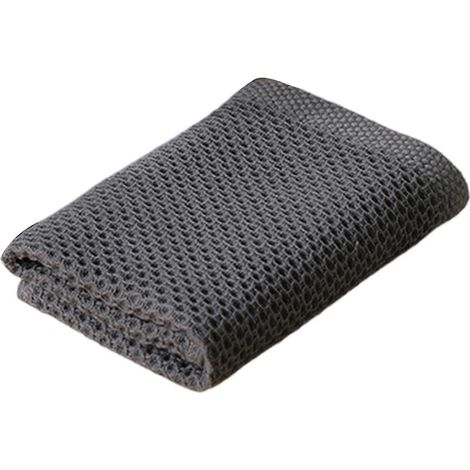 Chiffon de nettoyage 34x34cm Doux, absorbant, séchage rapide, réutilisable, torchon pour appareils électroménagers, casseroles, meubles, vaisselle-dark gray
