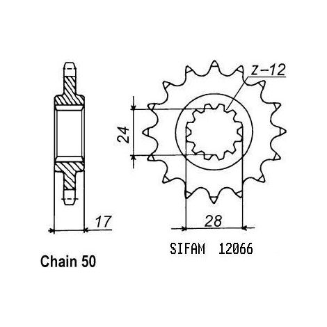 Pignon Cbr 600 F 1987-1996 - 530 - 14 Dents - Similaire JTF295