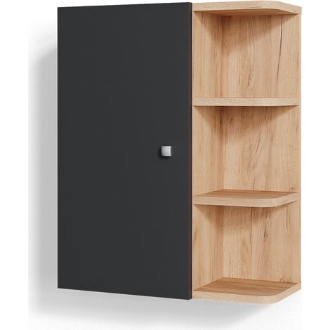 Armoire murale de salle de bain Fynn, Anthracite, 47.2 x 59.2 cm, Vicco