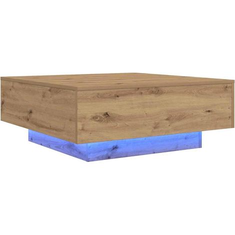 Table basse Table de salon Table de café Chêne artisanal 80 x 80 x 31 cm Bois d'ingénierie (1/5)