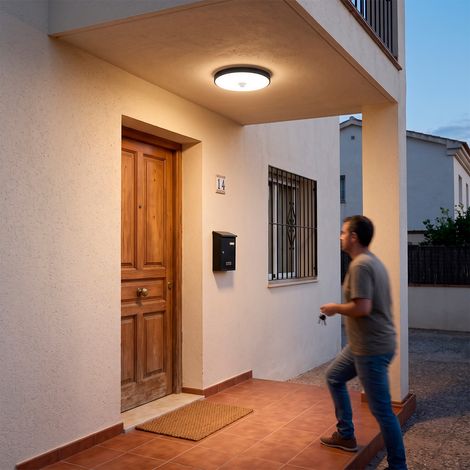 Plafoniera LED per esterni 10W 1000Lm CCT (tonalità di luce regolabile) 3000-4000-6500ºK Rilevatore di prossimità IP65 Finitura (1/5)