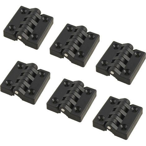 6x Scharnier für Schranken, Kugellager, Kunststoff, robust, 40 x 40 mm (1/3)