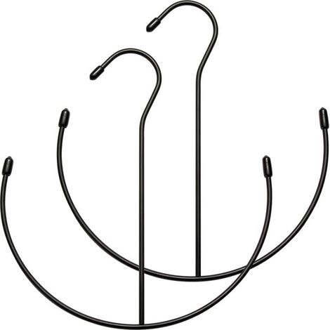 Gürtelhalter, Gürtelhaken, 2er-Set silberne Schrankaccessoires, Hakenhalter für Schrankorganizer für Gürtel, Krawatten, Schals (1/4)