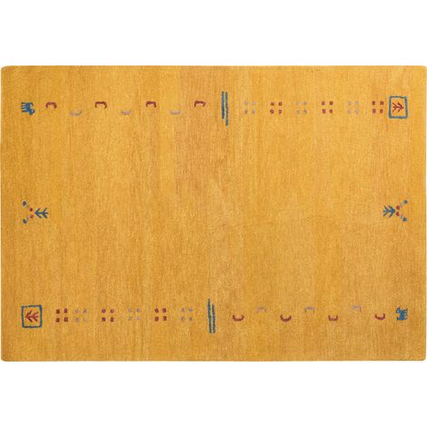 Alfombra gabbeh de lana multicolor 160 x 230 cm hecho a mano patrón geométrico Akalan (1/5)