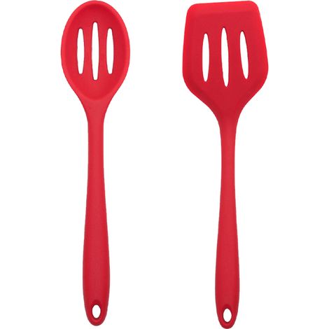 Ensemble Ustensiles Cuisine - Silicone Resistante 480f - Conception Monobloc Hygienique - Pour Poêles Antiadhésives - Lot De 2 Pièces (1/5)