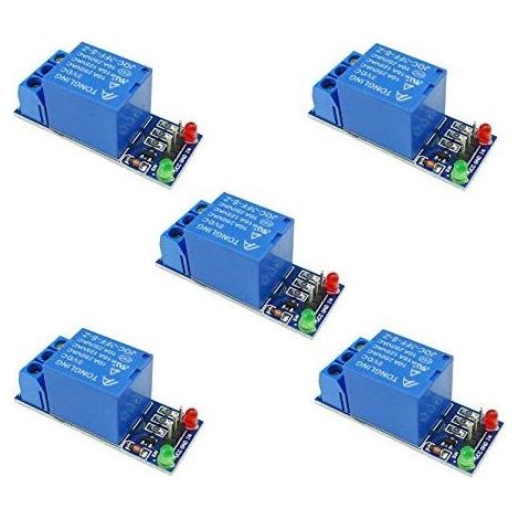 5PCS 1 canal 5V Module de relais Niveau faible Déclencheur Kit de bricolage (1/5)