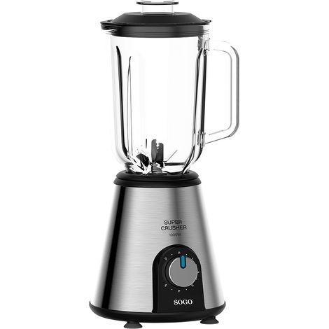 Batidora de Vaso Sogo SS-5530 1000W Jarra de Cristal 1.5L 6 Cuchillas (1/3)