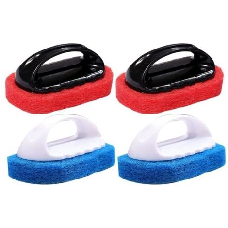 Lot de 4 brosses de nettoyage pour cuisine, salle de bain, brosse de nettoyage, brosse de lavage, brosses à récurer pour baignoi (1/5)