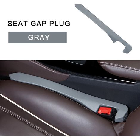(2 pièces, gris) Joint de remplissage universel pour l'espace entre les sièges, compatible avec 99 % des voitures. Bande de remplissage anti-fuite et anti-affaissement. Accessoires intérieurs. (1/5)