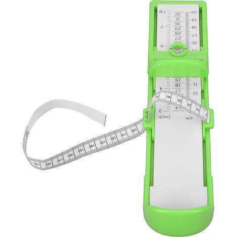 Règle multifonctionnelle et précise pour mesurer la longueur des pieds des enfants (verte) (1/5)