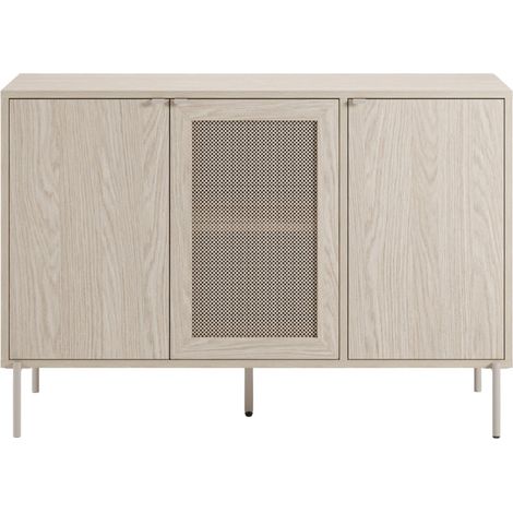 VIRA - Buffet 120cm en mélamine Beige (1/5)