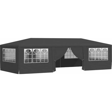 Gazebo Professionale con Pareti 4x9 m Antracite 90 g/m² vidaXL