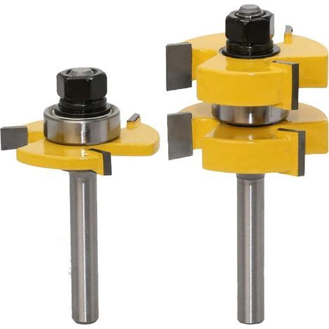 Ciseau à bois en T – Lot de 2 – Alliage haute qualité – Coupe précise sans accumulation de sciure – Compatible outils de fraisage (1/5)