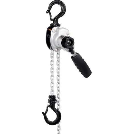 Treuil à chaîne manuel 500KG capacité, levée 15M, chaîne en acier allié G80, crochet rotatif 360°, entrepôt et garage (1/5)