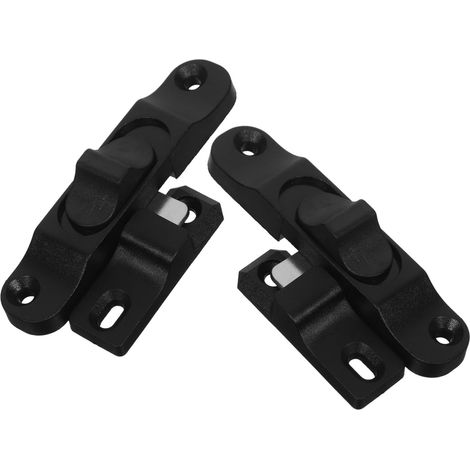 2 Pièces Loquets de Sécurité Plastique pour Portes Coulissantes et Fenêtres Verrous à Glissière pour Protection Intérieure et Extérieure Installation Facile Style Vintage Noir