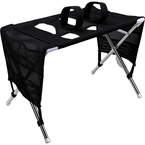 Adjustable Pet Grooming Hammock, Steel Frame (Black) (1/5)