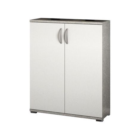 Armadietto credenza da ingresso salotto bianco effetto pietra in legno nobilitato melaminico