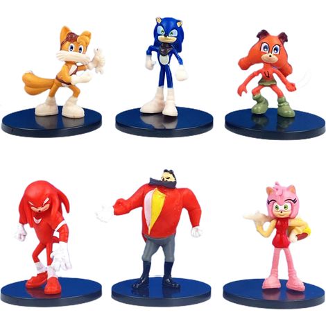 6 figurines d'action de jeu, modèle de dessin animé, statuettes jouets, décorations pour tableau de bord de voiture, toppers de gâteau, décorations maison, cadeaux (1/5)