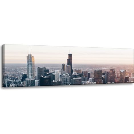 Leinwanddruck Chicago Architektur 120x40 cm USA Polonia Städte