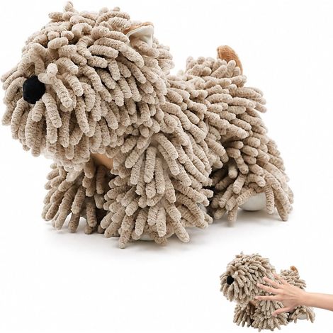 Serviette pour chien, 26 x 13 x 13 cm, en forme de chien, très absorbante, facile à essorer, serviettes de cuisine pour salle de bain, cuisine, lavabo (1/5)