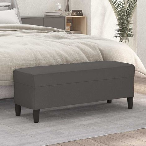 Banc - Banc de salon - Banc de table Gris 100x35x41 cm Similicuir BV870860 - BonneVie (1/5)