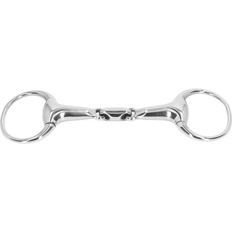 Mors de filet ovale 125mm en acier inoxydable pour équipement d'entraînement équestre (1/5)