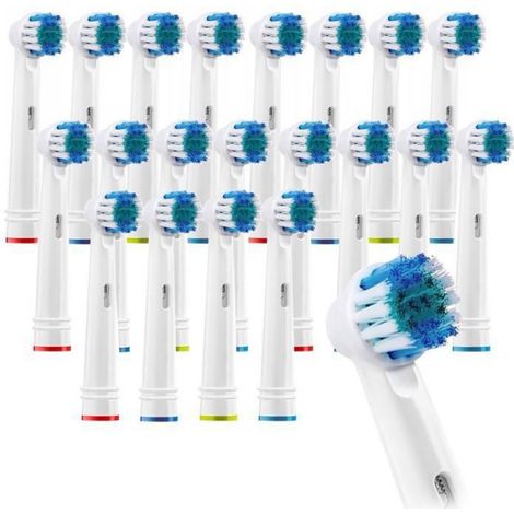 Brosse À Dents Electrique - Tête De Brosse Precision Clean - Compatible Avec Brosse Electrique Oral-B (sauf iO) - 20 Pièces