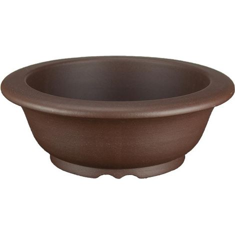 Vaso per bonsai rotondo in gres 26x26x10 cm - B133b