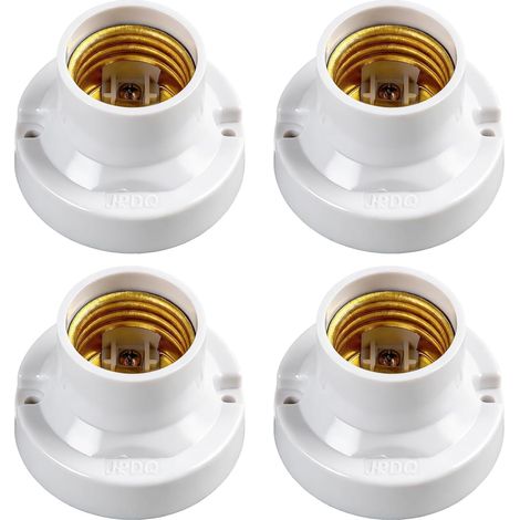 4 Pack Universal E27 Lamp Sockets for LED Bulbs and Screw Lamps, Standard Base Adapters, Secure and Versatile Bulb Holder for Home, Office and Studio (1/5)