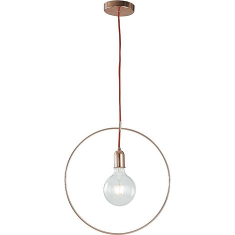 "Lampadario a sospensione FRIDA in metallo oro rosa 40 cm." (1/3)