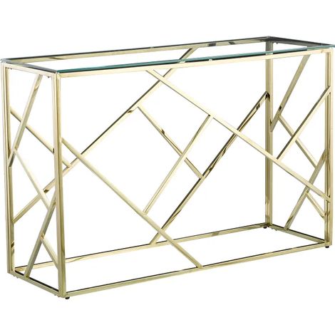Console GEOMAG Gold verre Transparent 120x40x78 cm (1/3)