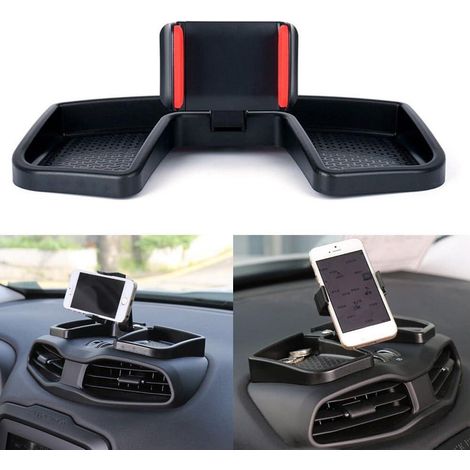 Support téléphone et GPS noir - Fixation pour tableau de bord (1/5)