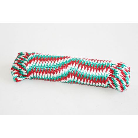 TrendLine Seil 6 mm x 15 m, grün - weiß - rot TrendLine Seil 6 Mm X 15 M Seil 2077632814549 Trendline 2077632814549