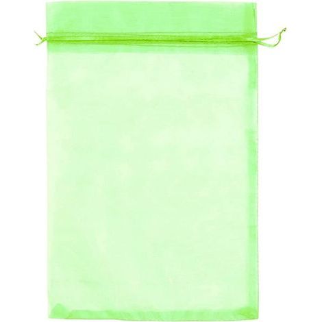 Lntyq Sachet de protection pour raisin, 100 pièces Sachet de protection pour fruits verts Sachet en organza avec cordon de serrage Sachets en filet Protection des grappes de raisin contre les oiseaux (1/5)