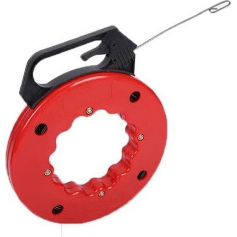 Tire-Câble Manuel - 30 M - Pour Tirage Câbles Dans Conduits Murs Plafonds - Rouge - 1 Pièce (1/5)