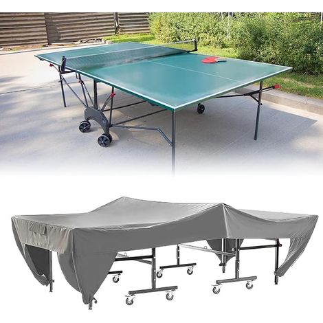 GAESHOW Folding Table Cover for Outdoor Ping Pong Table, Solid Locking Devices, 280 x 153 x 73 cm Polyester Ping Pong Table Cover (1/5)