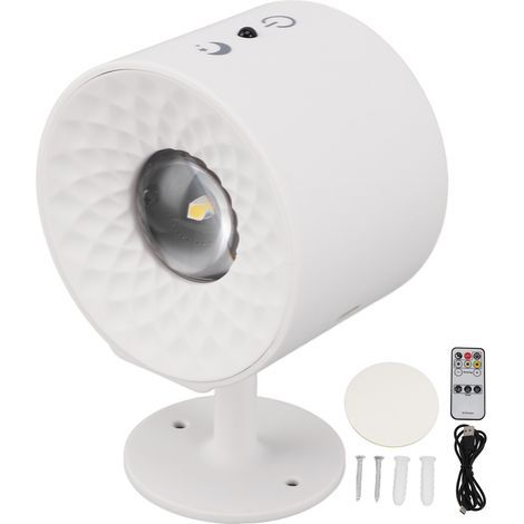 LED wall lights, white lamp, battery powered, magnetic ball rotation, 3 colors, touch control, remote control, light fixture (1/5)