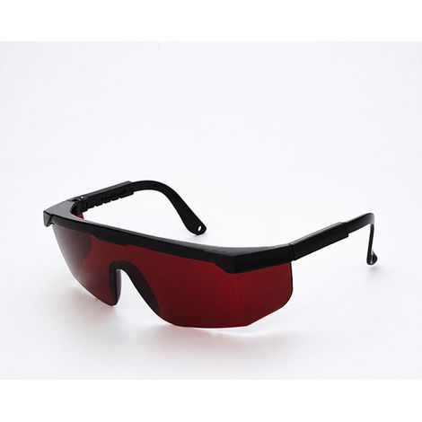 Lunettes de protection laser et lumière pulsée--monture noire lentille rouge