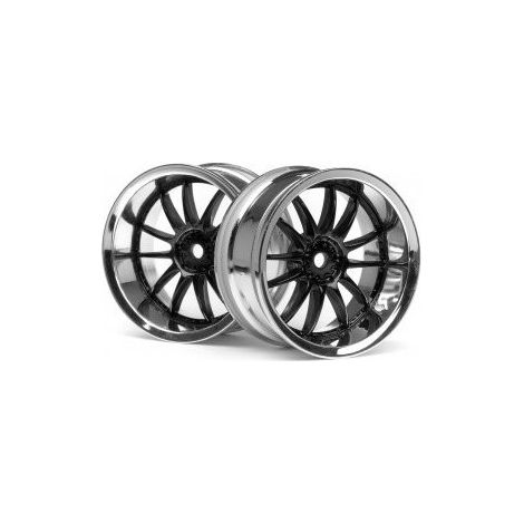 WORK XSA 02C WHEEL 26mm CHROME/BLACK (6mm OFFSET)