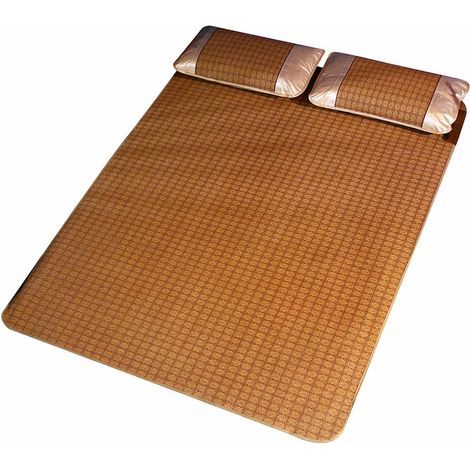 Atmungsaktive Rattan-Drapierung, verstellbare Matratzenschoner für ein 150x200 cm Sommerbett mit Kissenbezügen (1/5)