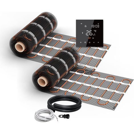 2x Heizmatten WARMON CLASSIC 150 W/m² (7+6 m²) inkl. TS 300 Thermostat schwarz - 13 m² (1/5)