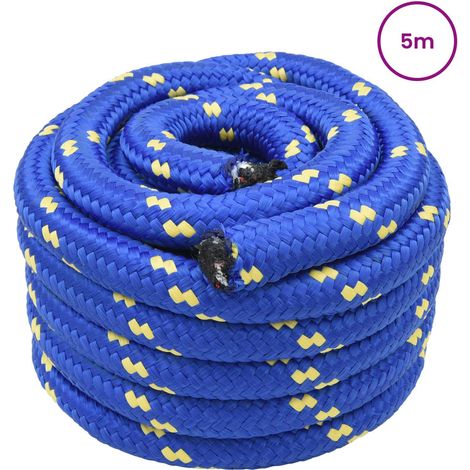 vidaXL Cuerda para barco 5 mm 5 m Azul (1/2)
