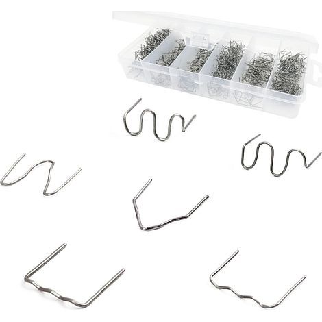 1800 PCS Agrafes Chaudes en Acier au Tungstène, 0.8mm / 0.6mm Baguettes de Soudage Agrafe Chaude Clou de Soudure de Réparation, ​pour Pare-chocs de Voiture en Plastique de Soudure (1/5)