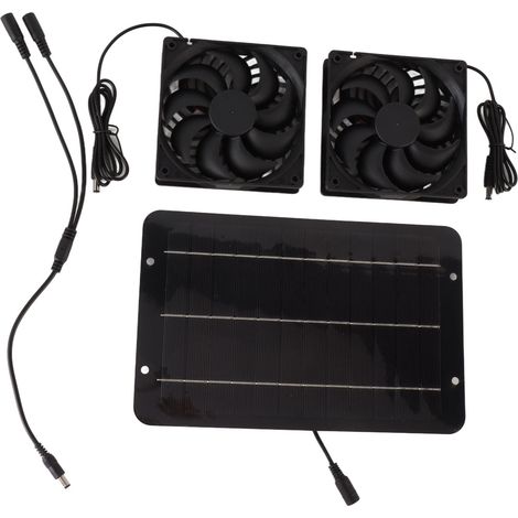 Kit de ventilateur solaire étanche et portable 10W 12V pour poulailler, serre, niche pour chien, abri de jardin, extraction, refroidissement, ventilation (1/5)