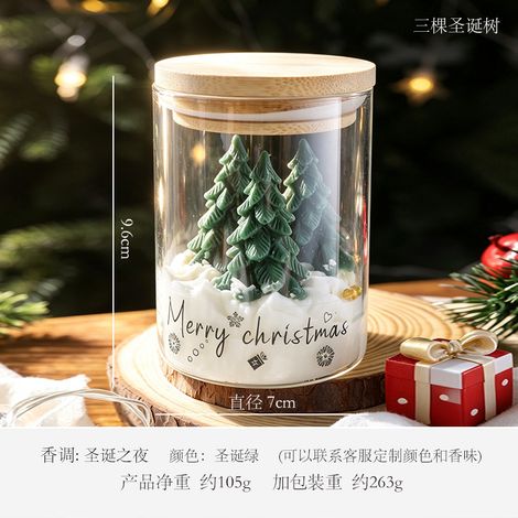 Weihnachtliche Miniatur-Duftkerze aus Glas, Rentier-Lebkuchenmann-Weihnachtsschmuck, Weihnachtsgeschenk, Duftgeschenk